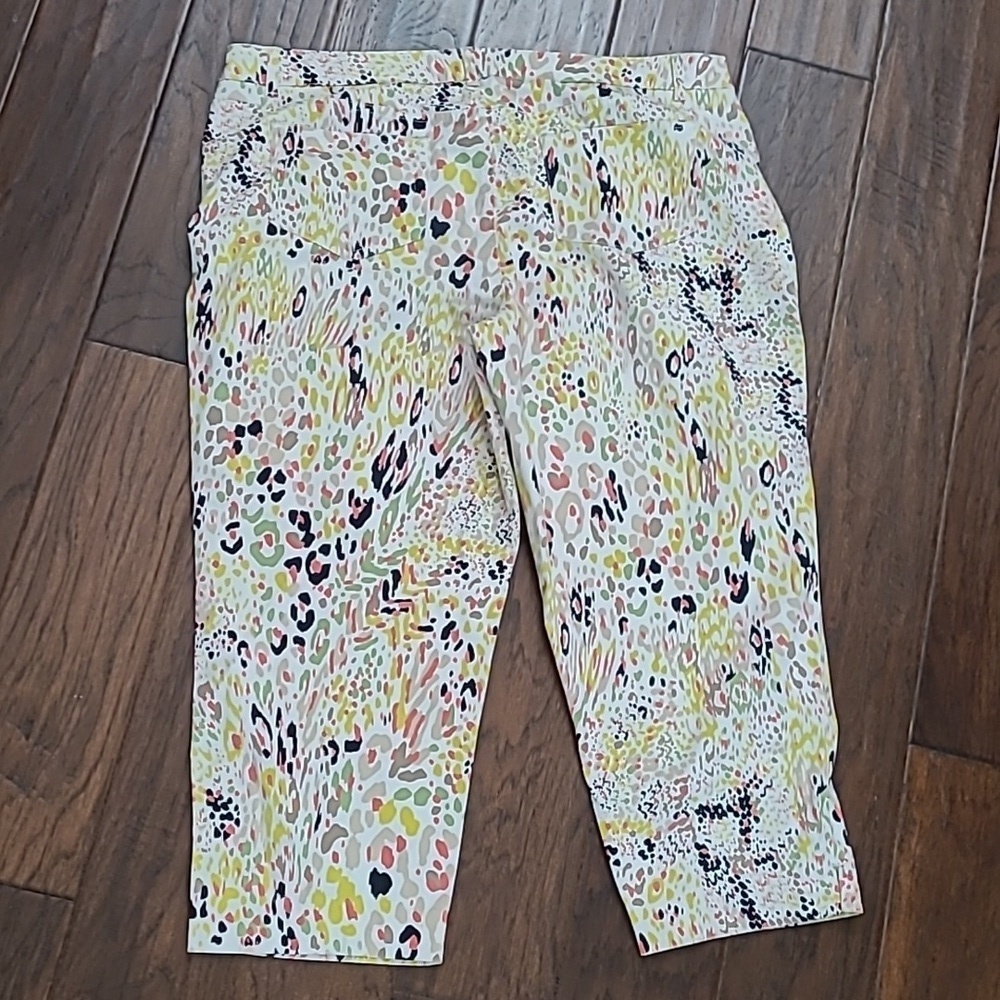 Madison Multicolor Abstract Polka-dot Cropped Pants size 14 - Picture 2 of 8